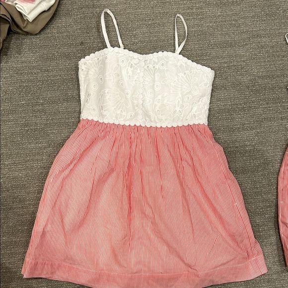 Lilly Pulitzer Pink and White Striped Kids Dress - Picture 1 of 3